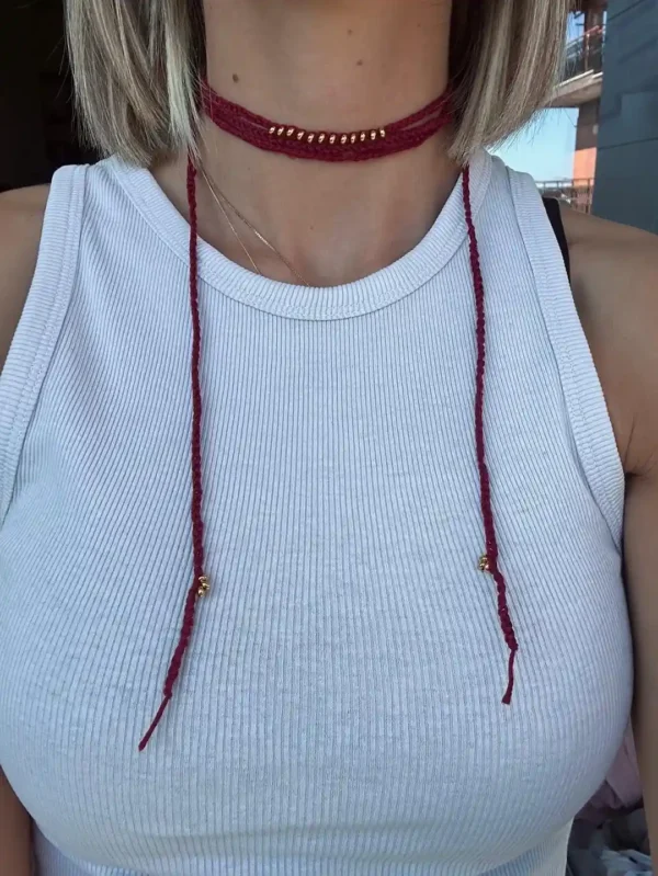 Choker Iris - Rosso Rubino